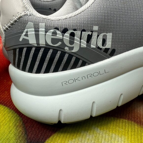 Alegria Solstyce Womens size 38 EU/7.5 US Grey & White Rok N Roll Sneakers - Picture 4 of 8